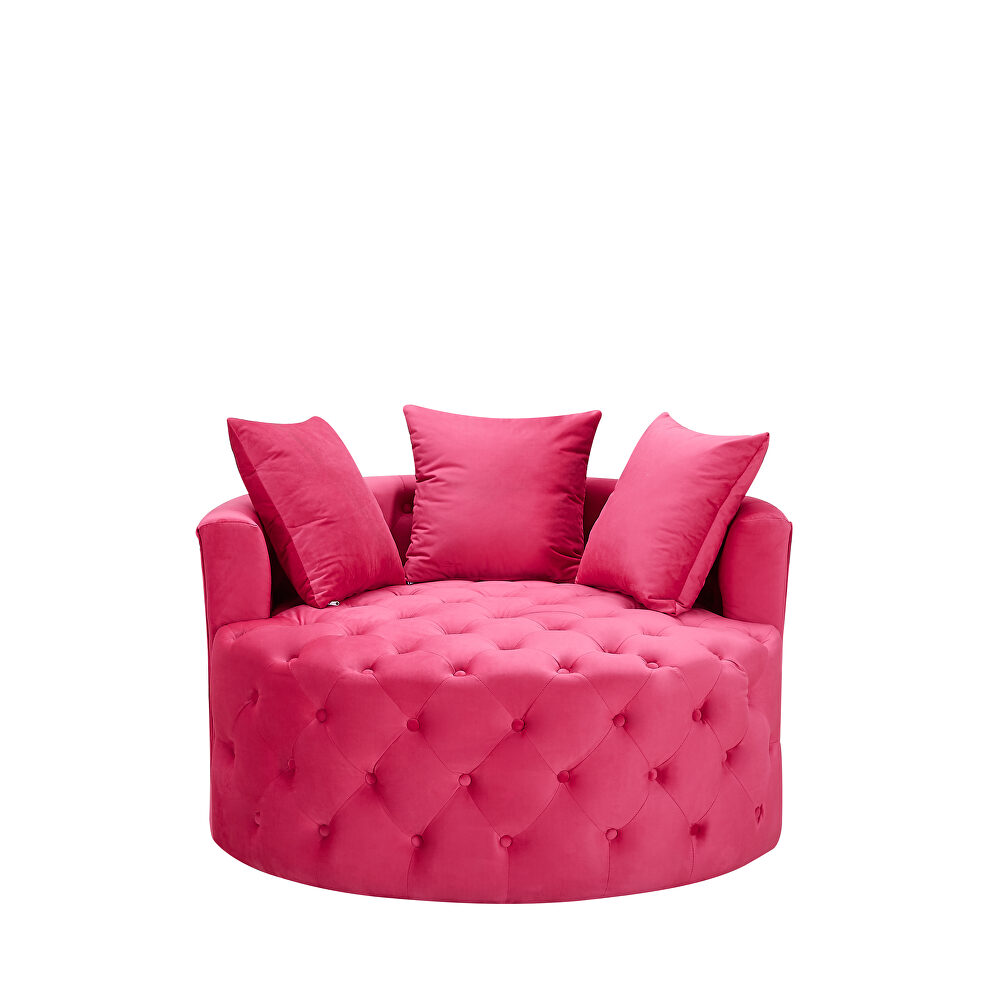 Rose red leisure single round chair by La Spezia additional picture 2