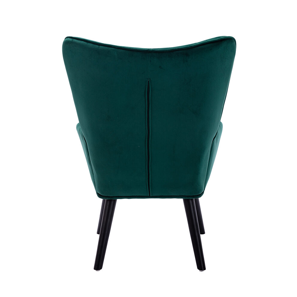 Accent chair living room/bed room, modern leisure chair green color microfiber fabric by La Spezia additional picture 9