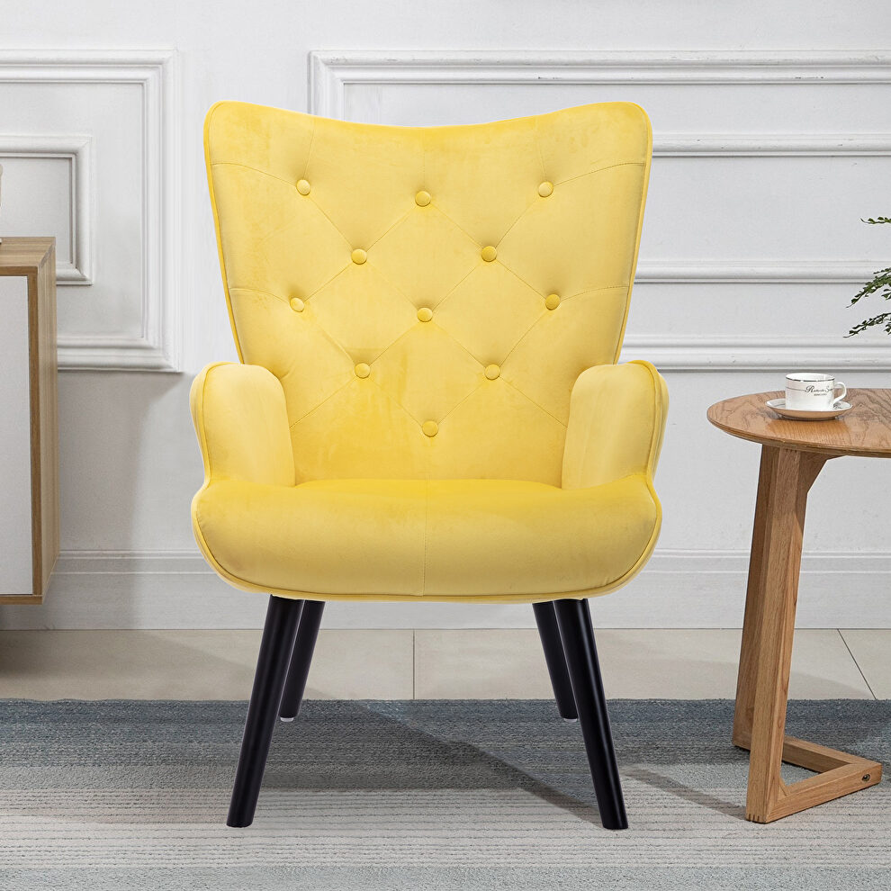 Accent chair living room/bed room, modern leisure yellow chair by La Spezia additional picture 7