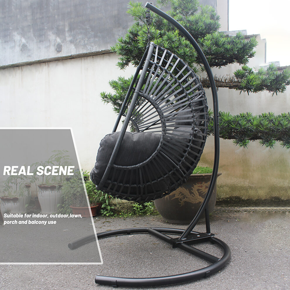 High quality outdoor indoor wicker swing egg chair by La Spezia additional picture 8