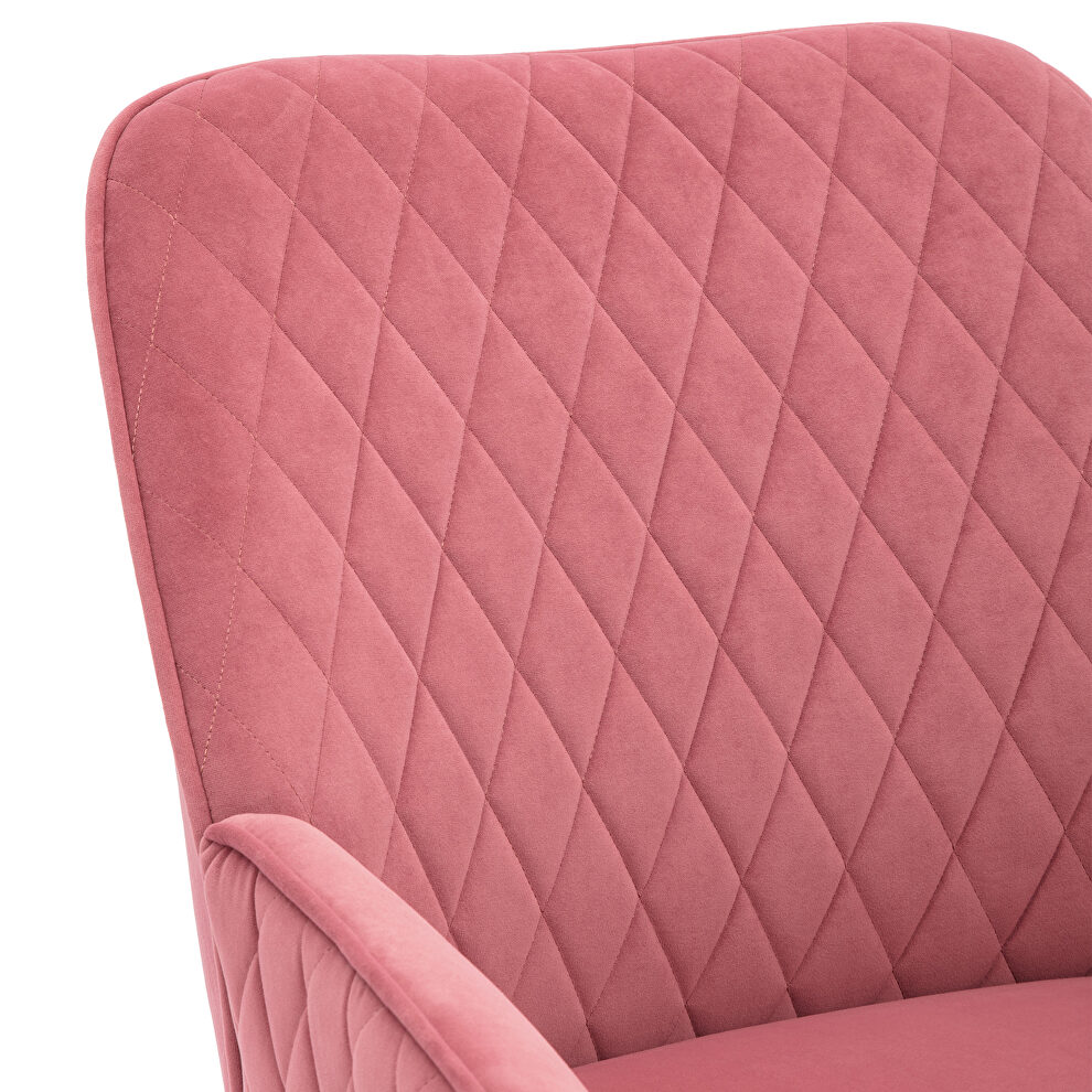 Modern pink soft velvet material accent chair by La Spezia additional picture 11