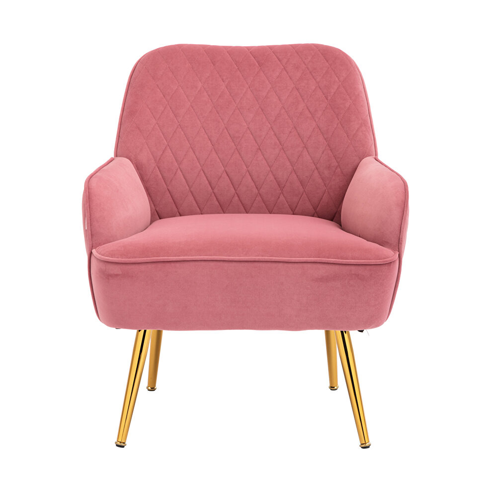 Modern pink soft velvet material accent chair by La Spezia additional picture 7