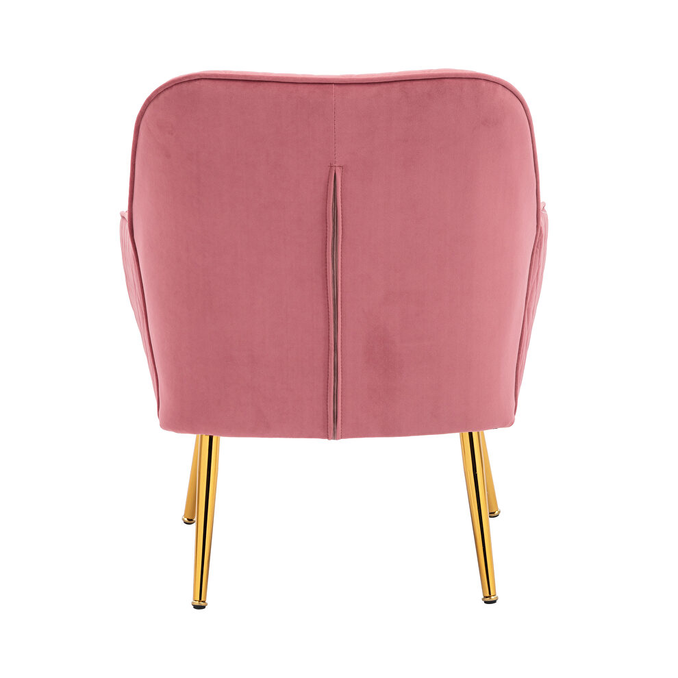 Modern pink soft velvet material accent chair by La Spezia additional picture 9
