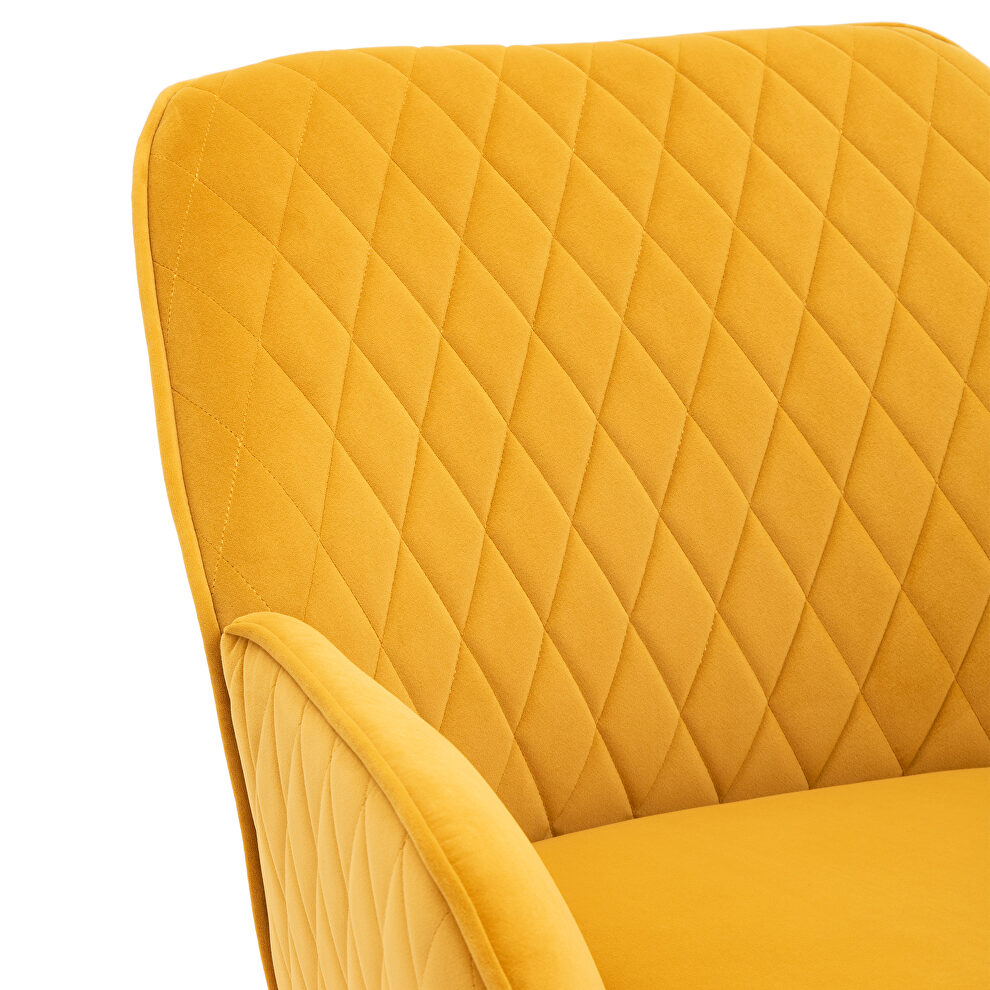 Modern yellow soft velvet material accent chair by La Spezia additional picture 8