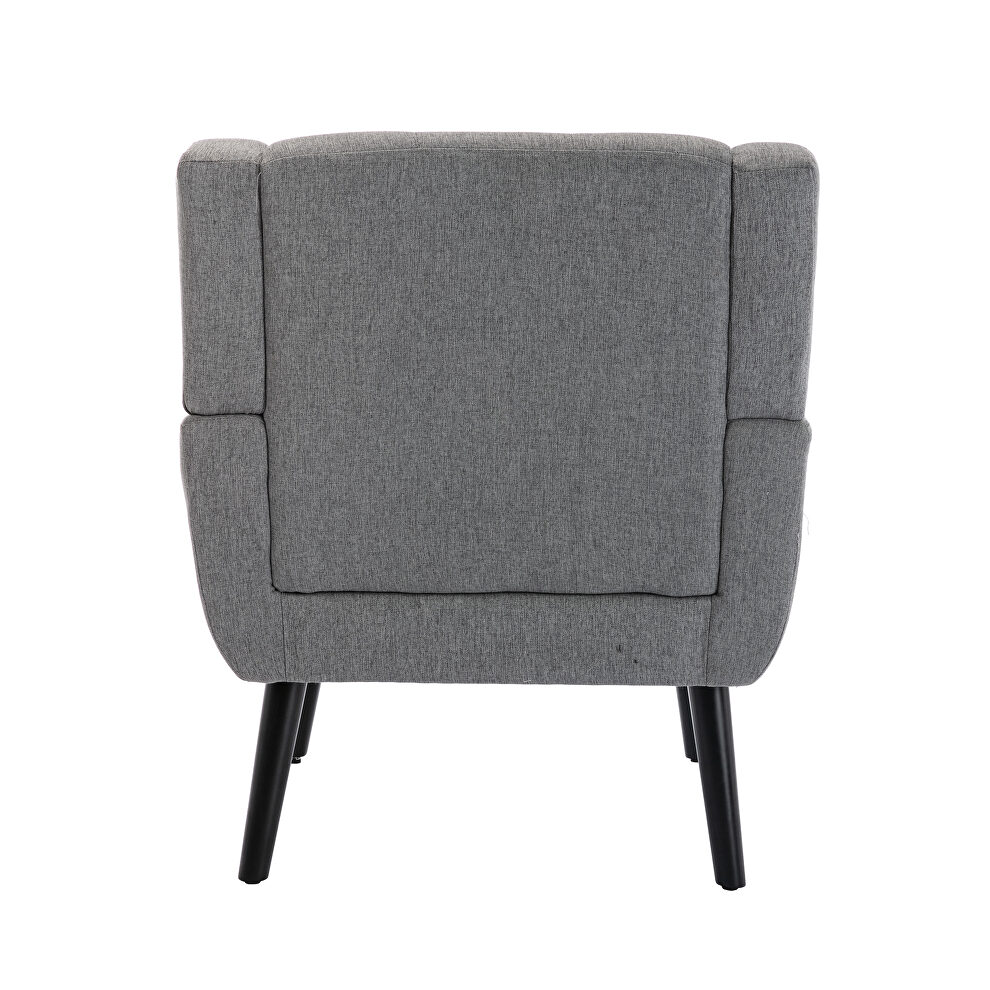 Modern light gray soft velvet material ergonomics accent chair by La Spezia additional picture 2