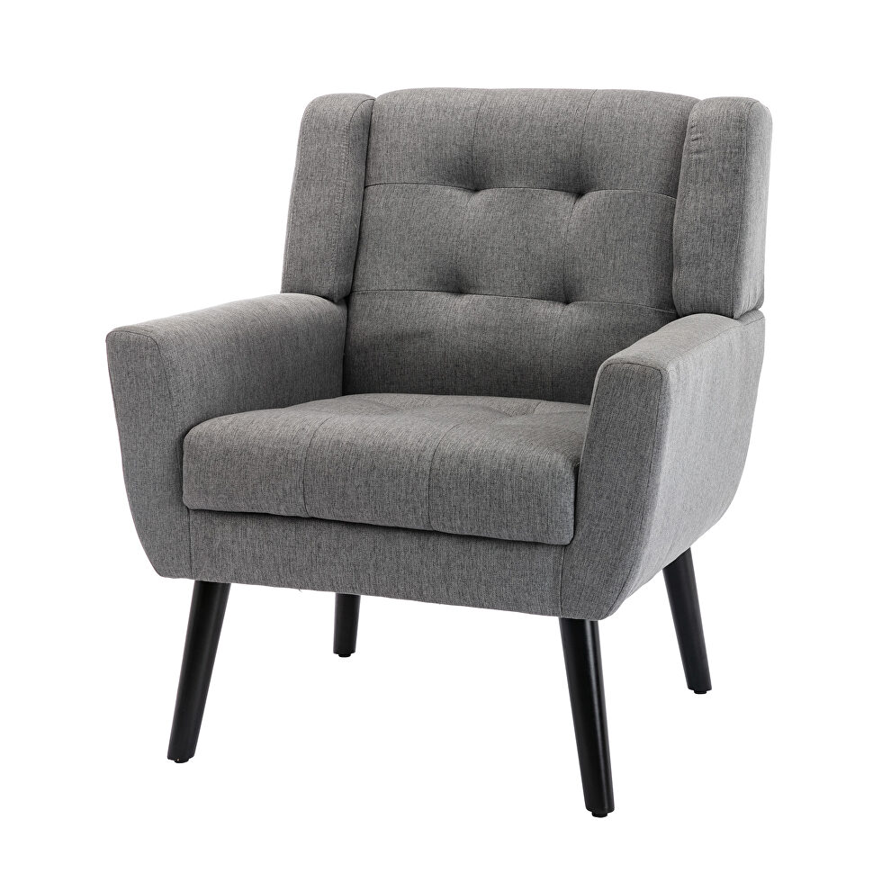 Modern light gray soft velvet material ergonomics accent chair by La Spezia additional picture 3