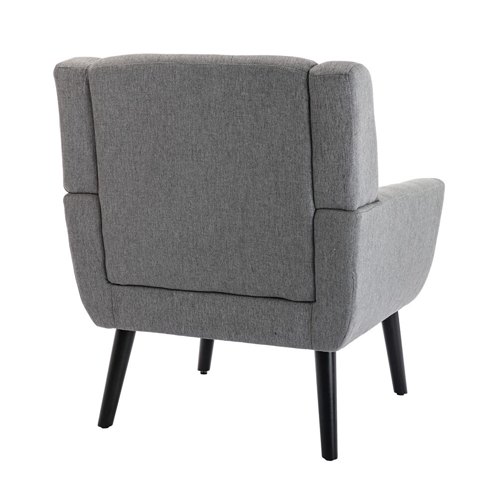 Modern light gray soft velvet material ergonomics accent chair by La Spezia additional picture 6