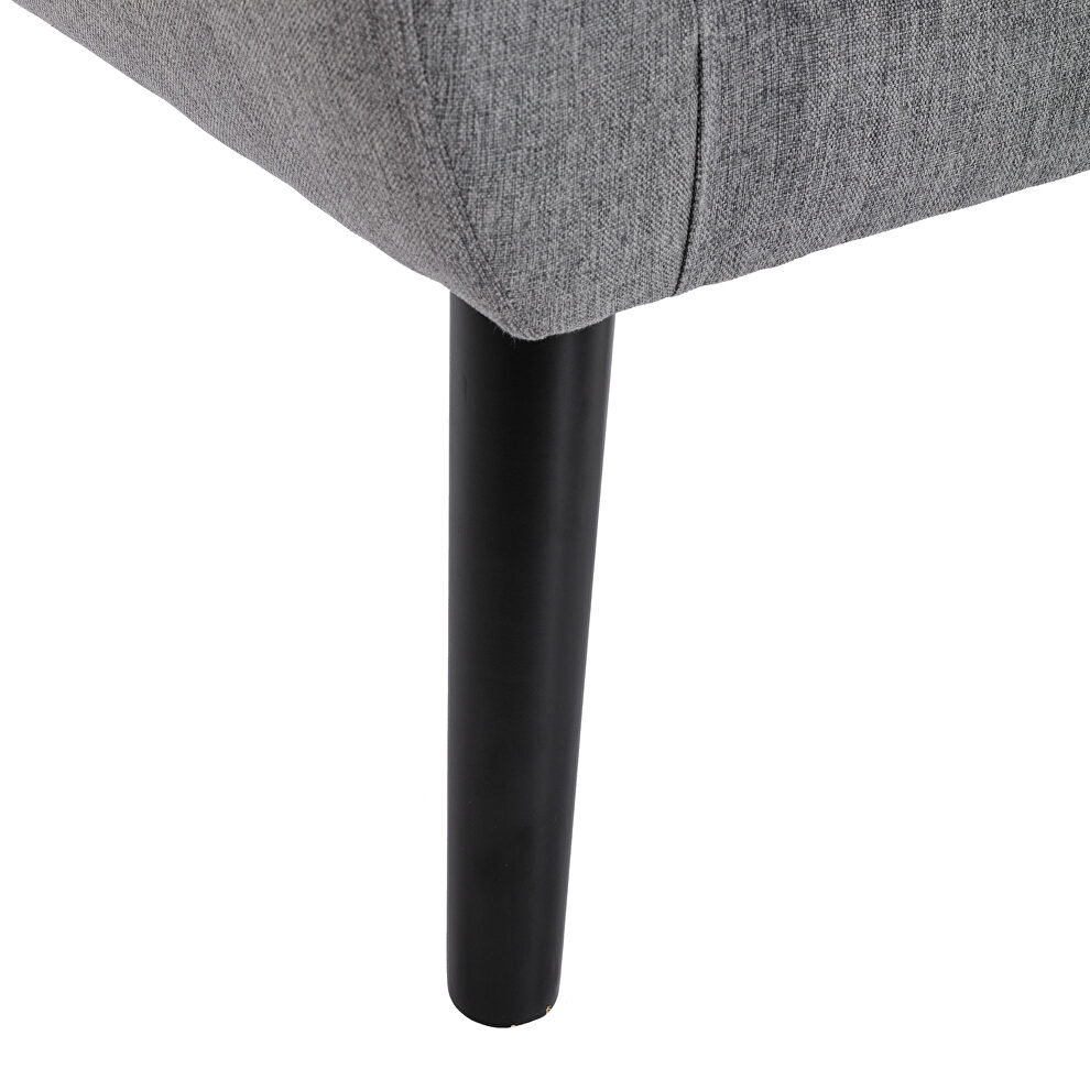 Modern light gray soft velvet material ergonomics accent chair by La Spezia additional picture 8