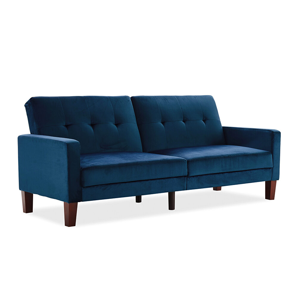 Sofa bed blue velvet fabric upholstery living room sofa by La Spezia additional picture 12