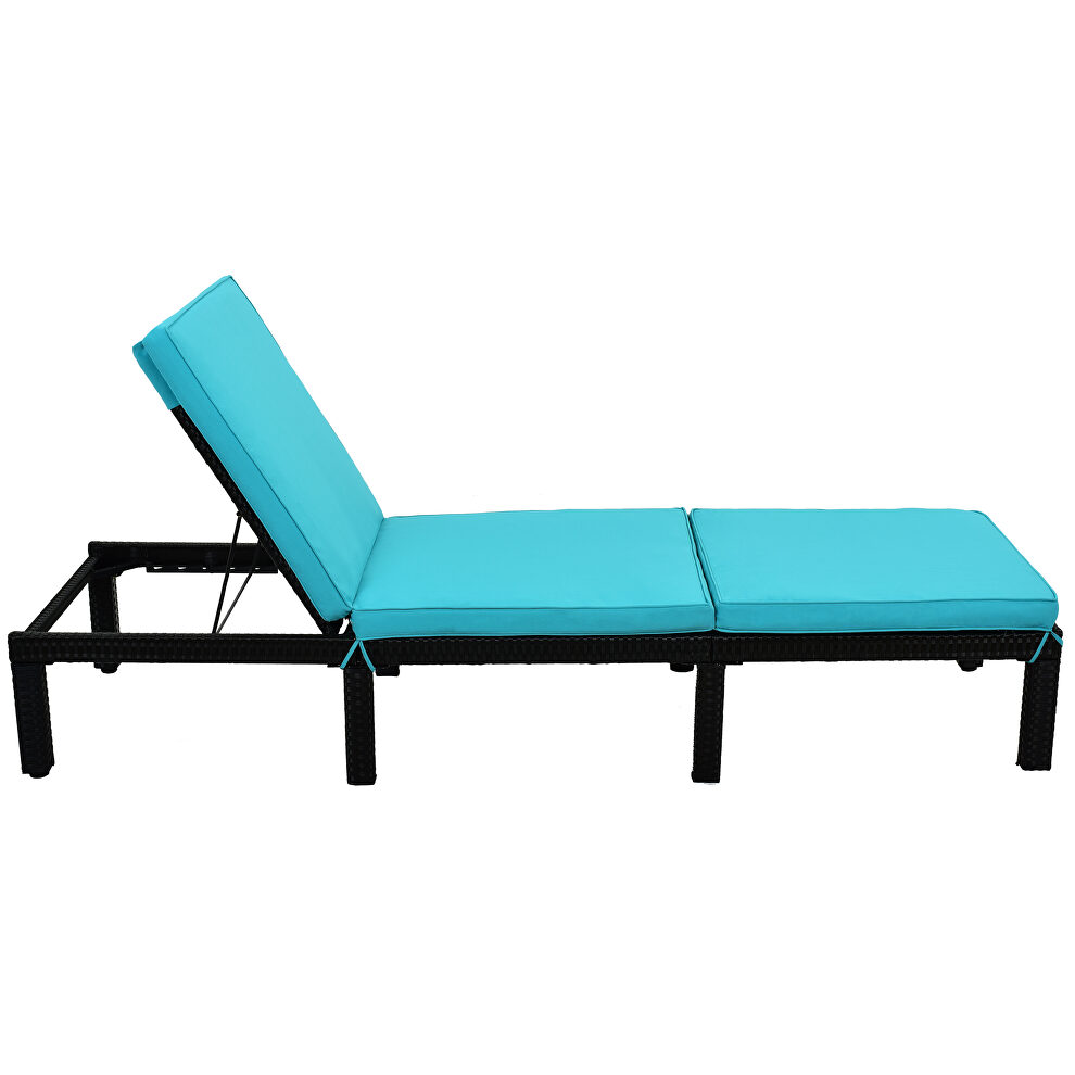 Patio furniture outdoor adjustable pe rattan wicker chaise lounge chair sunbed by La Spezia additional picture 3