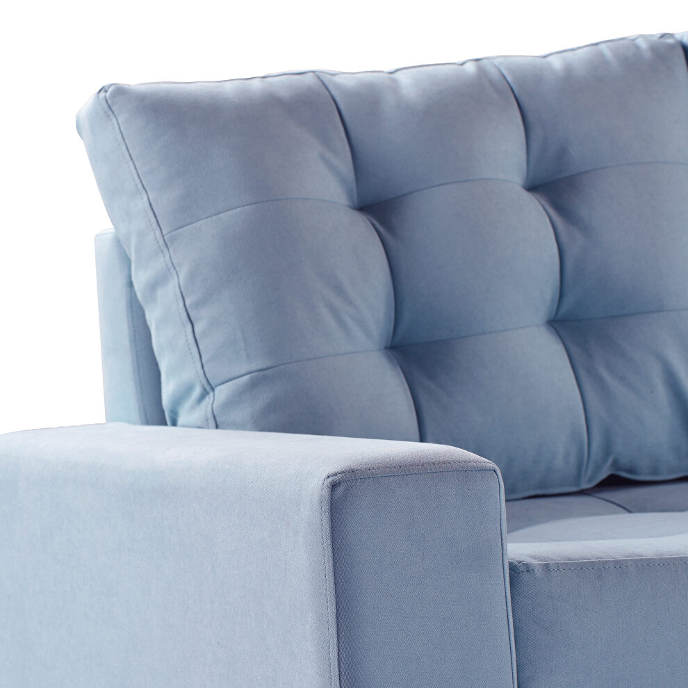 U_style blue line-like symmetrical sectioanl sofa with ottoman by La Spezia additional picture 3