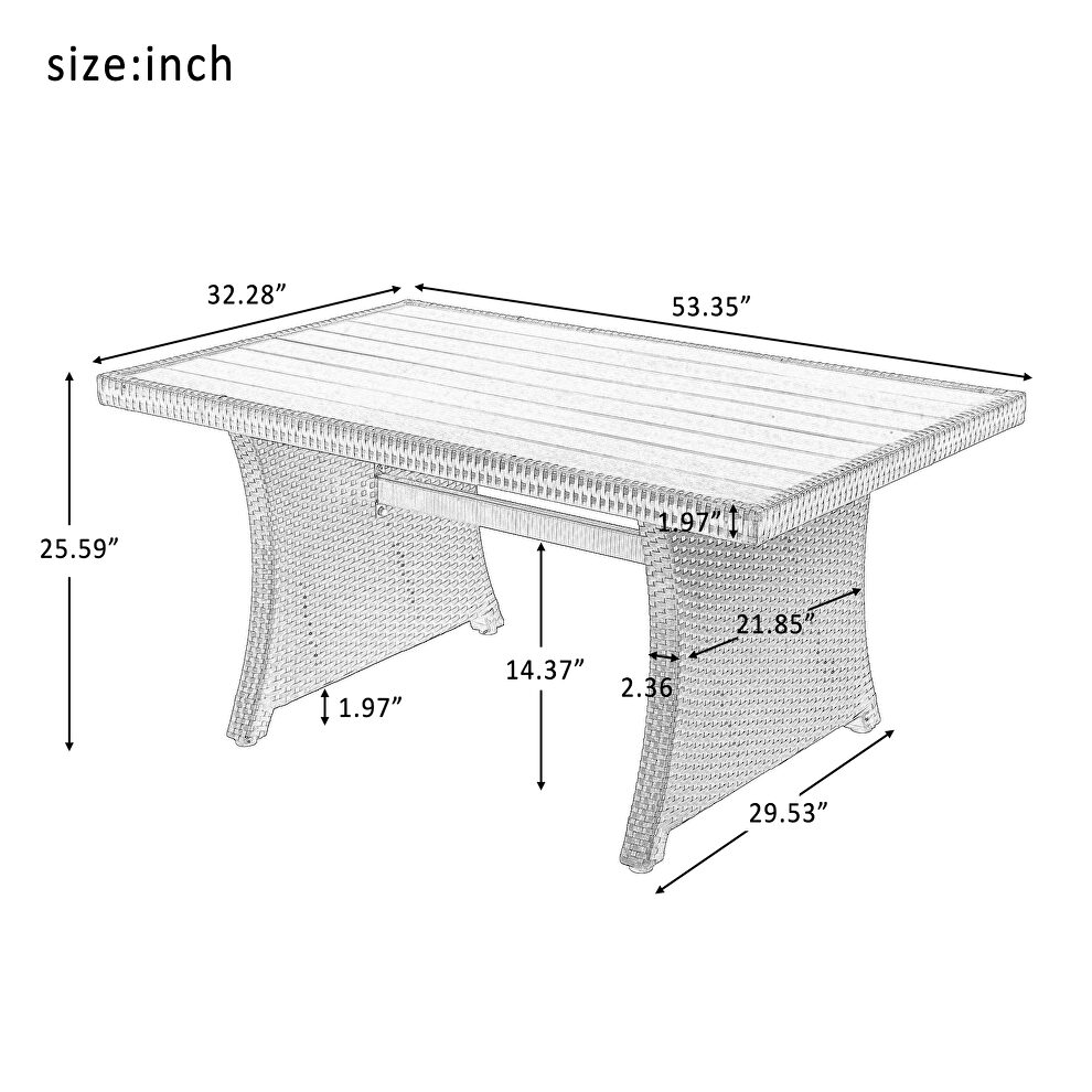 Ustyle outdoor patio furniture set 4-piece conversation set by La Spezia additional picture 14