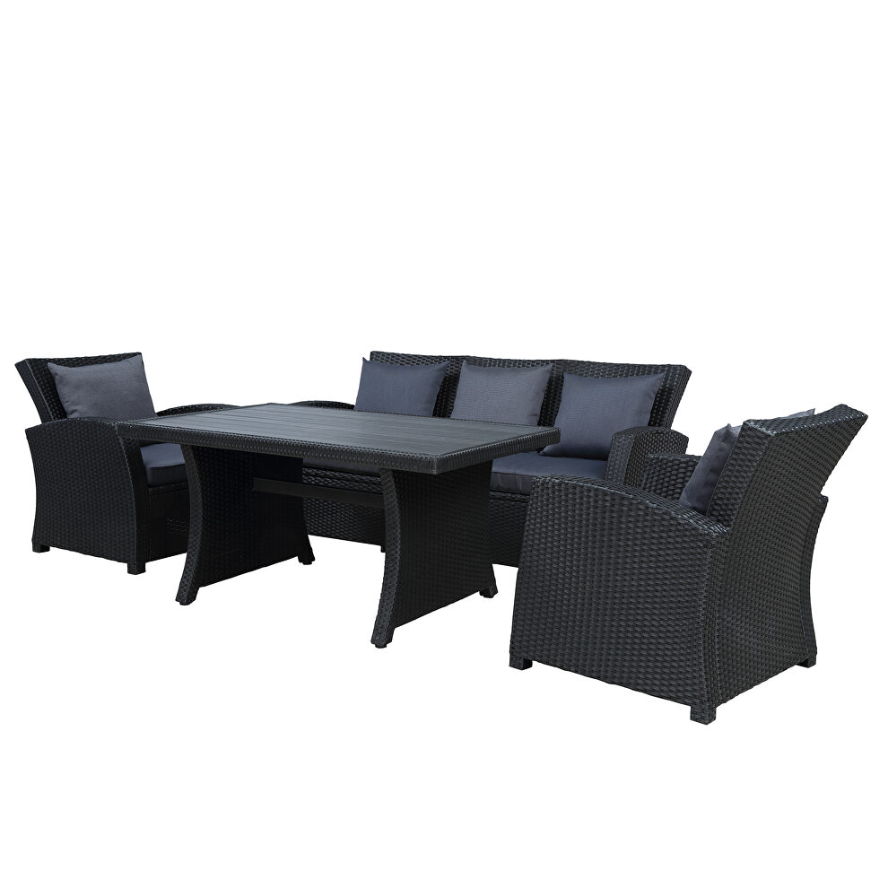 Ustyle outdoor patio furniture set 4-piece conversation set by La Spezia additional picture 6
