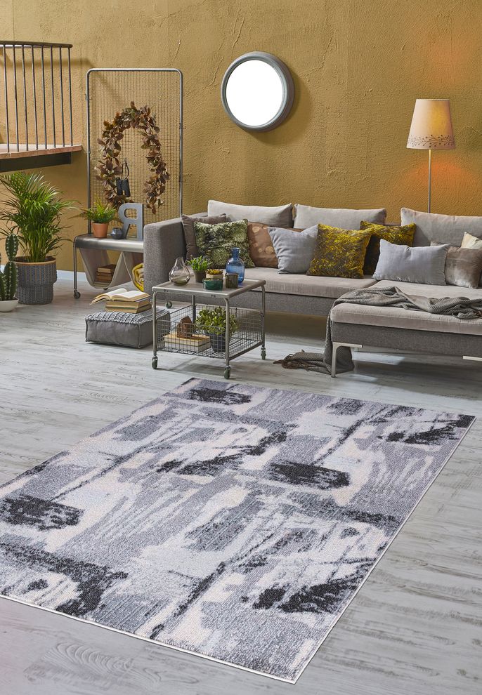 Jewel 5'2 X 7'2 Transitional & Contemporary Abstract, Geometric& Distressed Gray area rug by Mod-Arte additional picture 5
