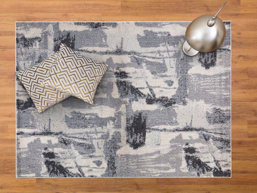 Jewel 5'2 X 7'2 Transitional & Contemporary Abstract, Geometric& Distressed Gray area rug by Mod-Arte additional picture 8