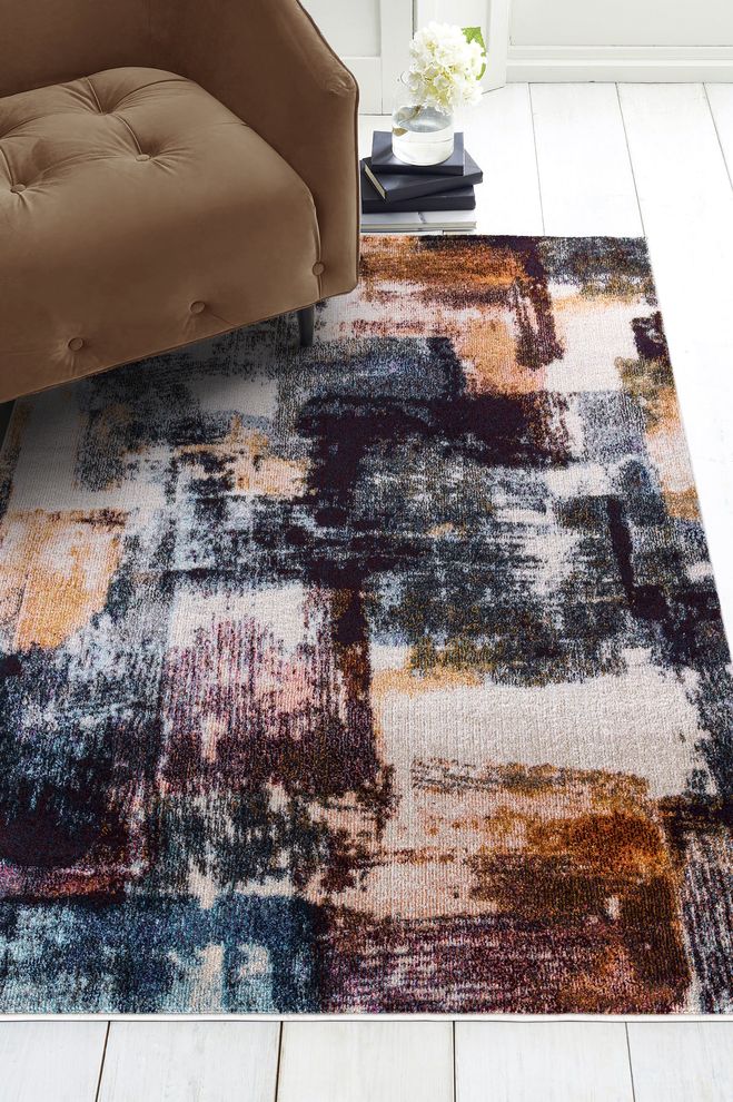 Jewel 5'2 X 7'2 Transitional & Contemporary Abstract, Geometric& Distressed Multi area rug by Mod-Arte additional picture 4