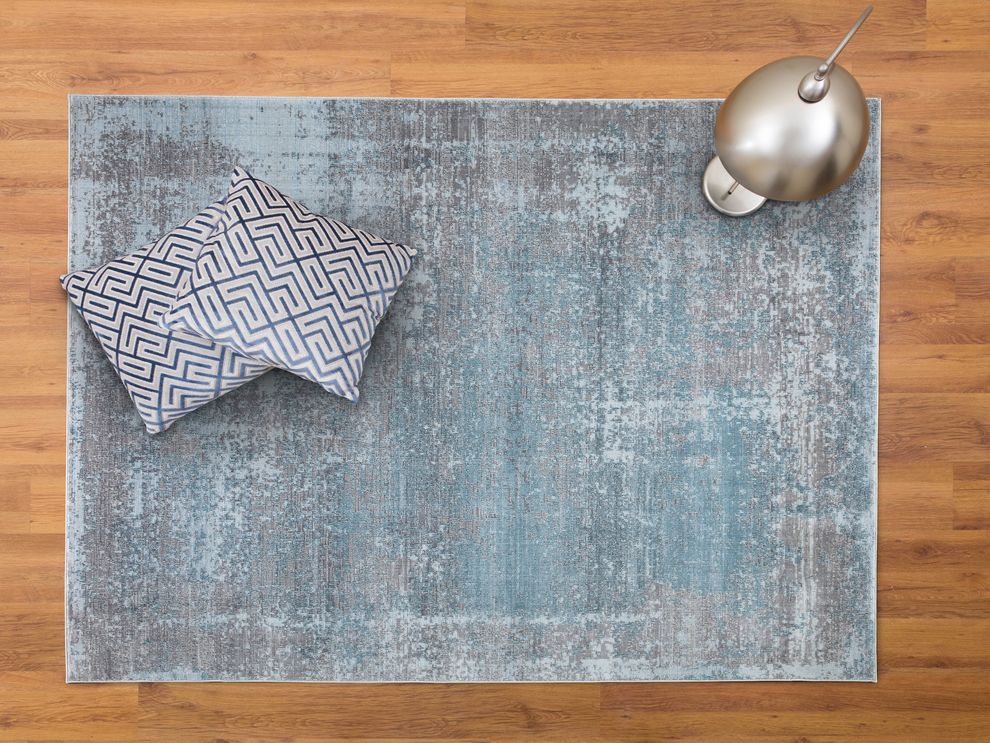 Mirage 7'10 X 10'2'  Modern & Contemporary Abstract Blue/Gray area rug by Mod-Arte additional picture 3