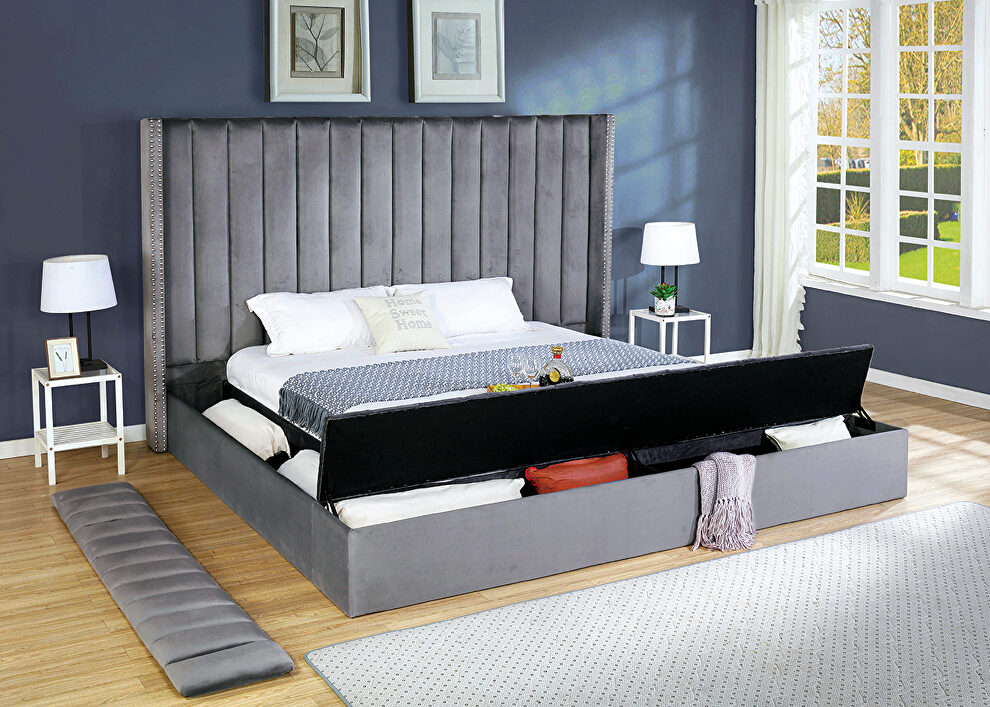 Storage velvet bed w/ solid platform by Mainline additional picture 2