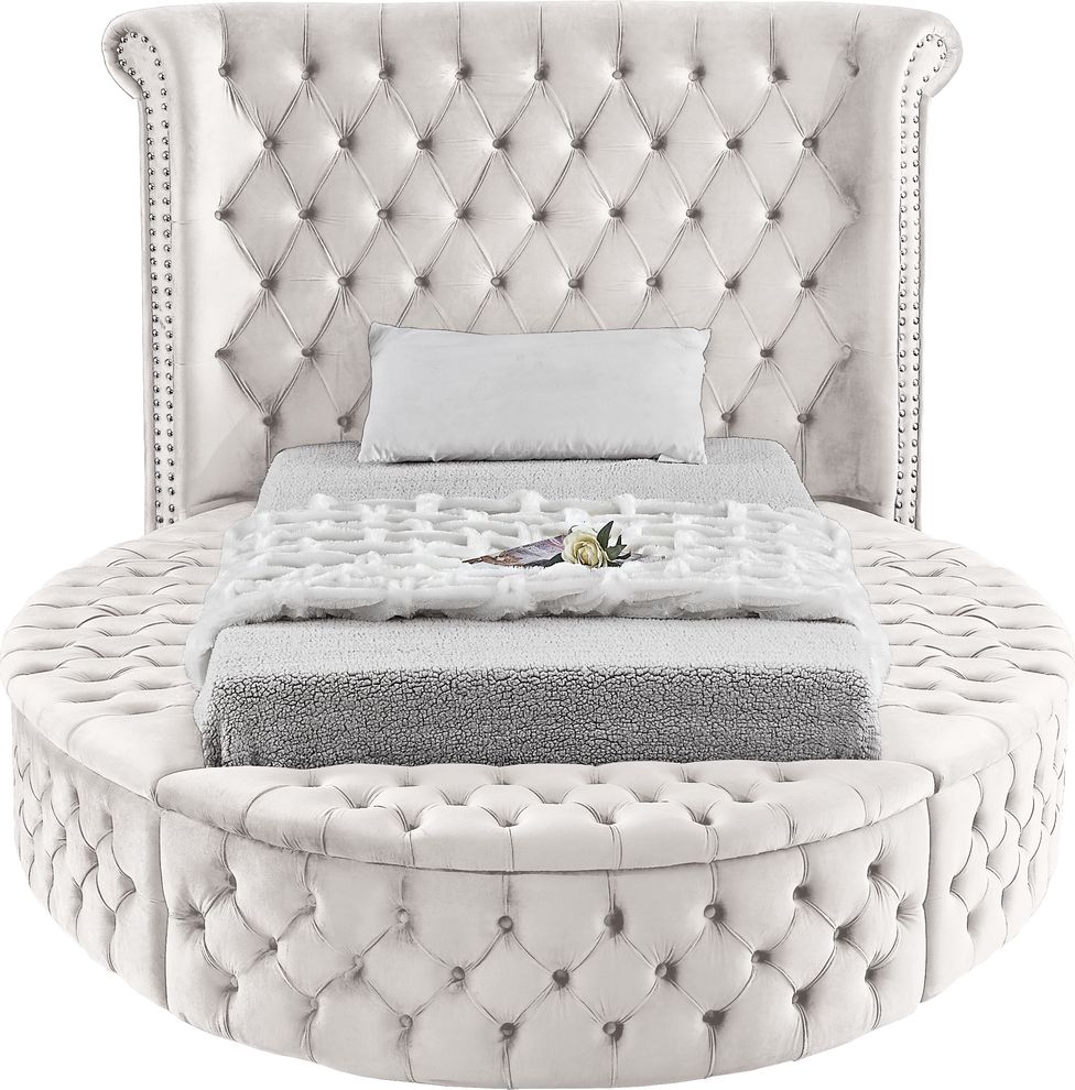 Bed Luxus Meridian Furniture Twin Size, Twin Size Round Bed