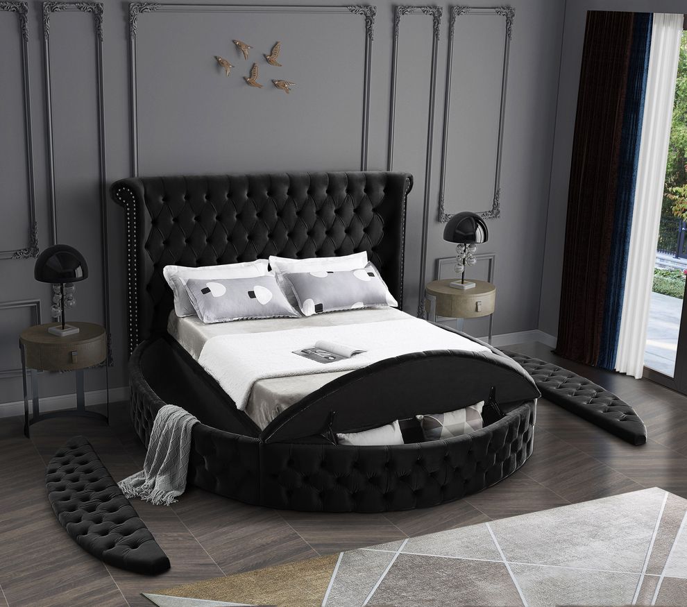 Meridian Luxus Black King Size Bed, Nice King Size Bed
