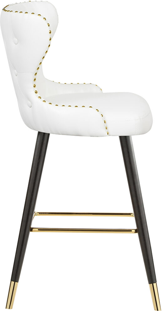 Bar Stools Comfyco Furniture, White Leather Barstools With Gold Legs