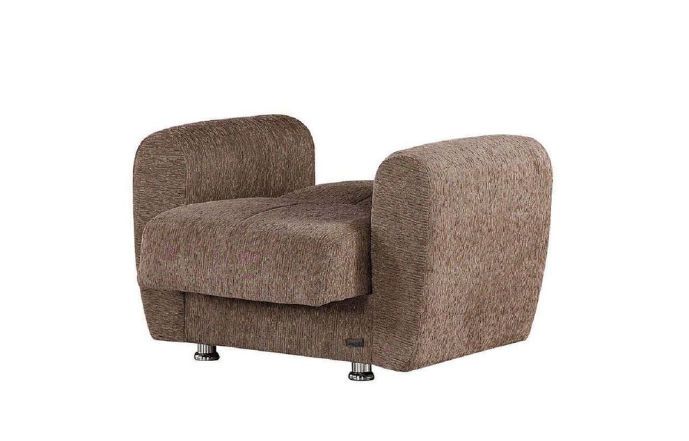 Beige microfiber storage chair by Empire Furniture USA additional picture 3