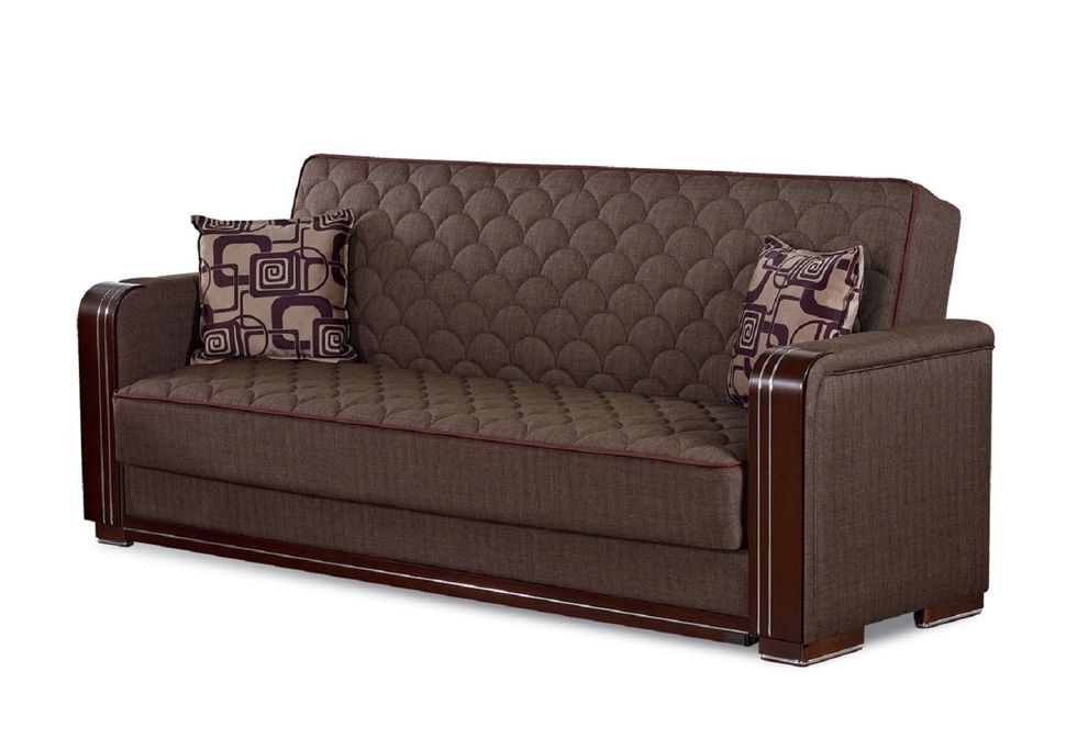 Versatile dark brown/gray fabric sofa set by Empire Furniture USA additional picture 2