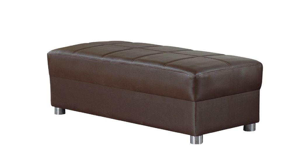 Dark brown modern sectional w/ storage and bed by Empire Furniture USA additional picture 6
