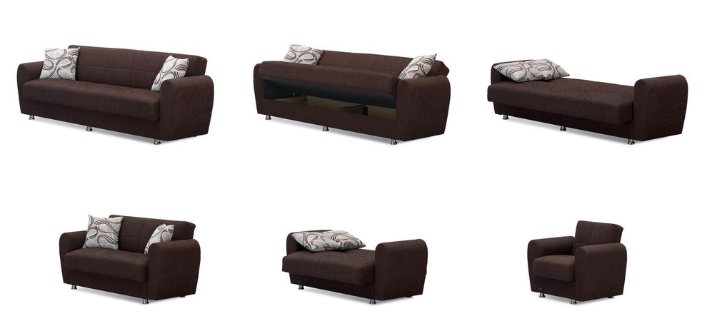 Chocolate brown fabric storage sofa / sofa bed by Empire Furniture USA additional picture 6
