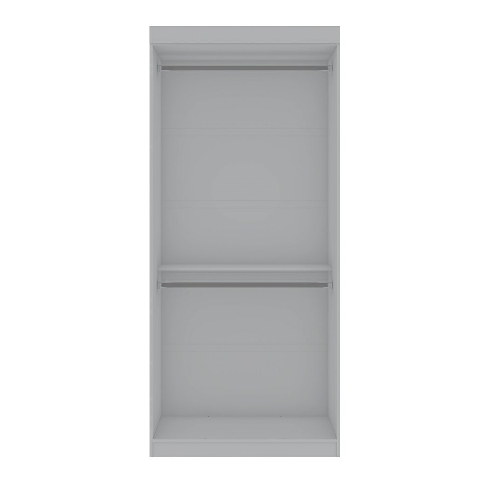 White 3-sectional open hanging module wardrobe closet by Manhattan Comfort additional picture 7