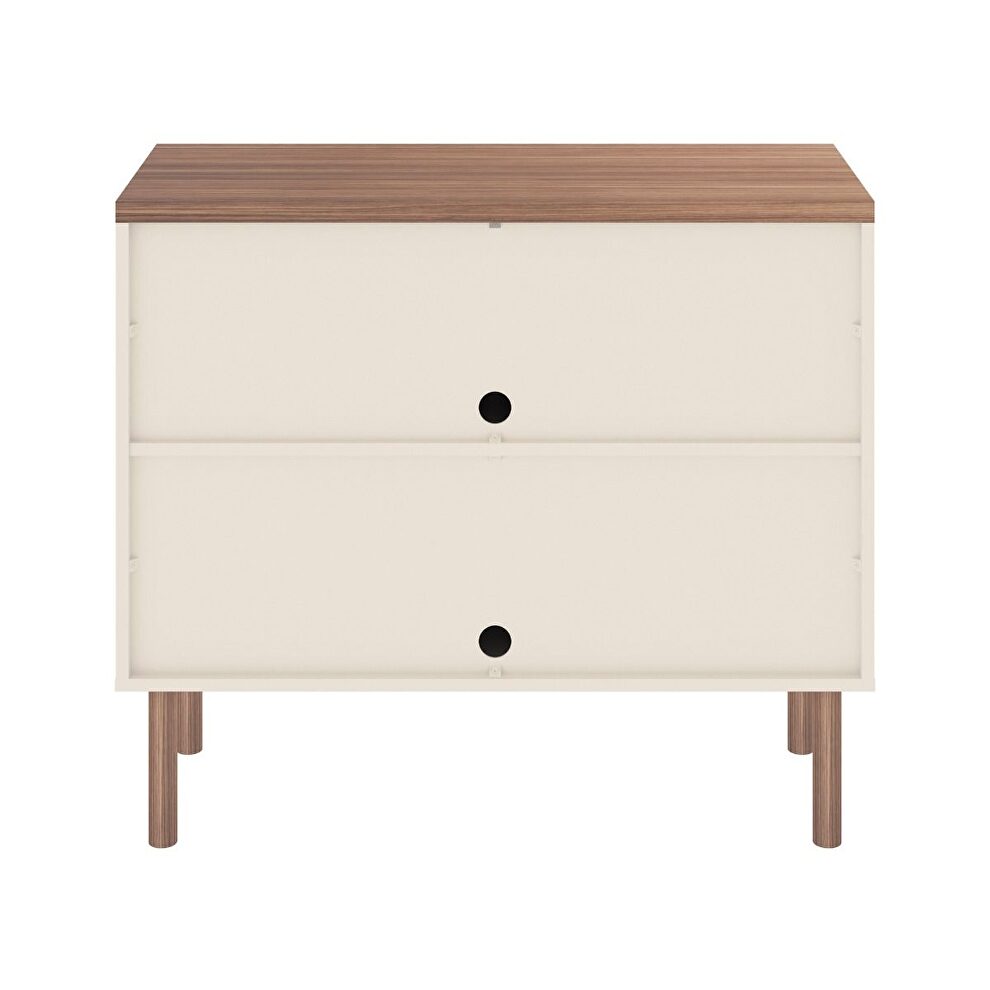 35.43 modern accent cabinet with solid top board and legs in off white and nature by Manhattan Comfort additional picture 5