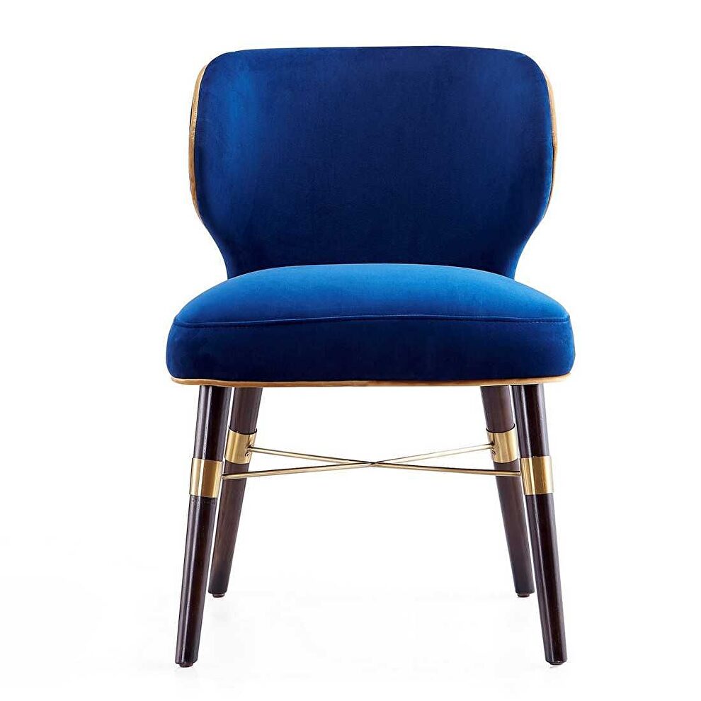 Royal blue velvet dining chair (set of 2) by Manhattan Comfort additional picture 3