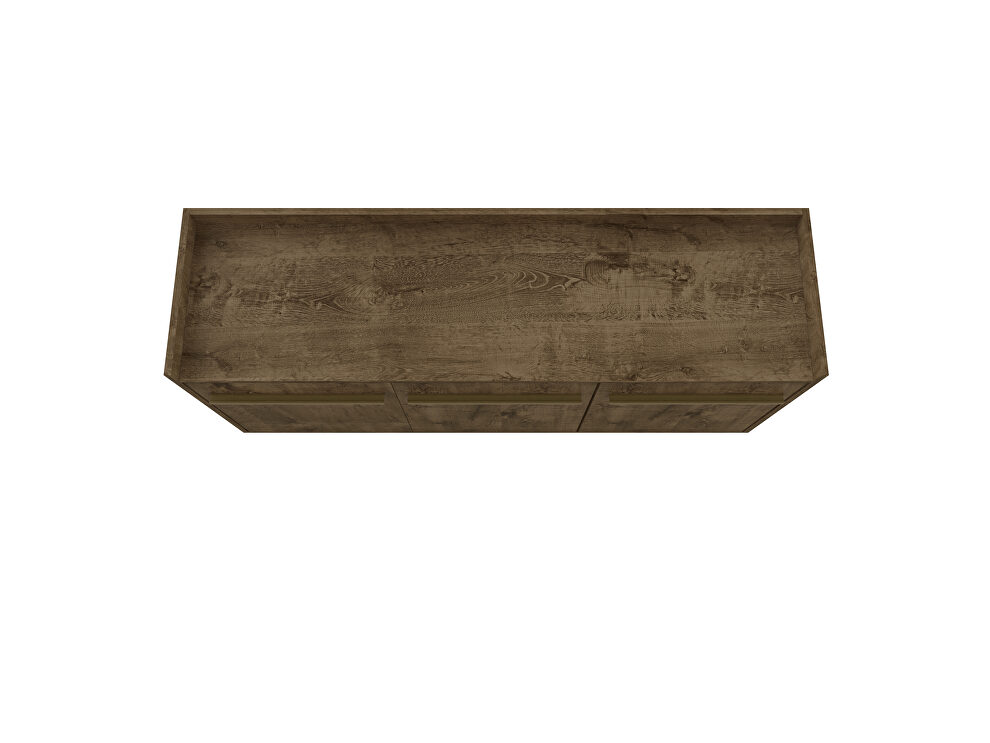Buffet 53.54 stand with 4 shelves rustic brown by Manhattan Comfort additional picture 8