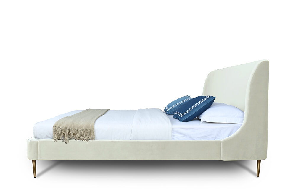 Mid century - modern queen bed in cream by Manhattan Comfort additional picture 4