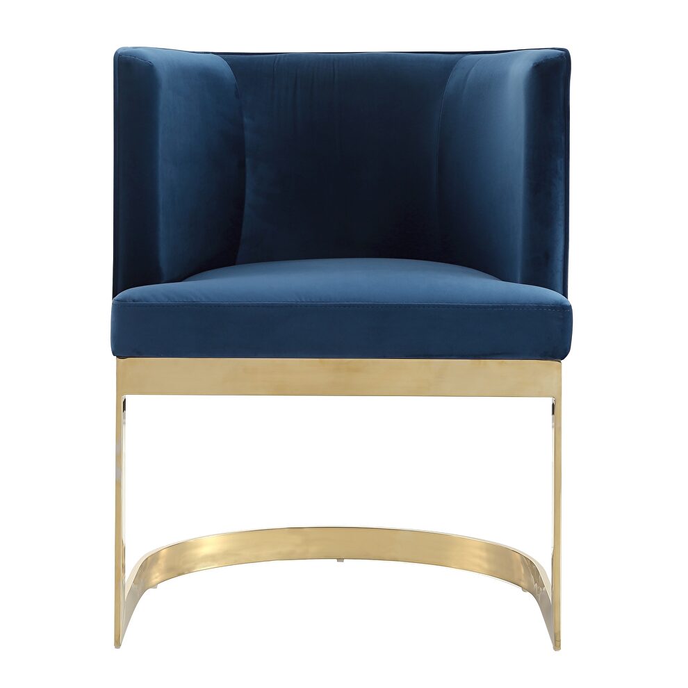 Royal blue and polished brass velvet dining chair by Manhattan Comfort additional picture 3