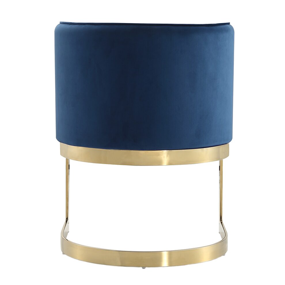 Royal blue and polished brass velvet dining chair by Manhattan Comfort additional picture 6