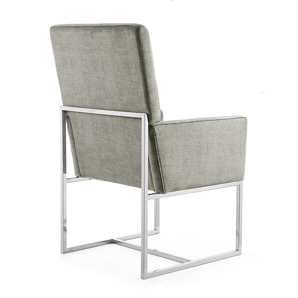 Steel velvet dining armchair by Manhattan Comfort additional picture 2