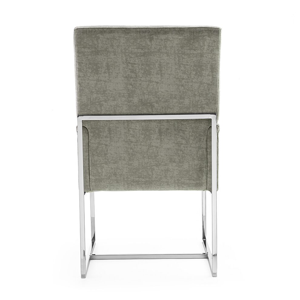 Steel velvet dining armchair by Manhattan Comfort additional picture 3