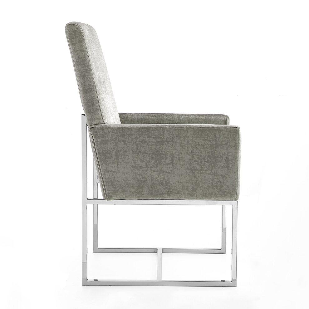 Steel velvet dining armchair by Manhattan Comfort additional picture 5