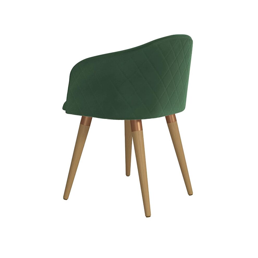 Velvet matelass accent chair in green by Manhattan Comfort additional picture 6