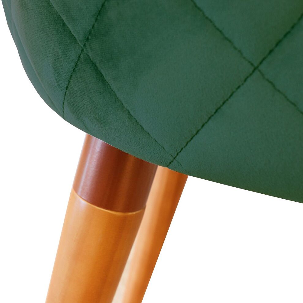 Velvet matelass accent chair in green by Manhattan Comfort additional picture 7