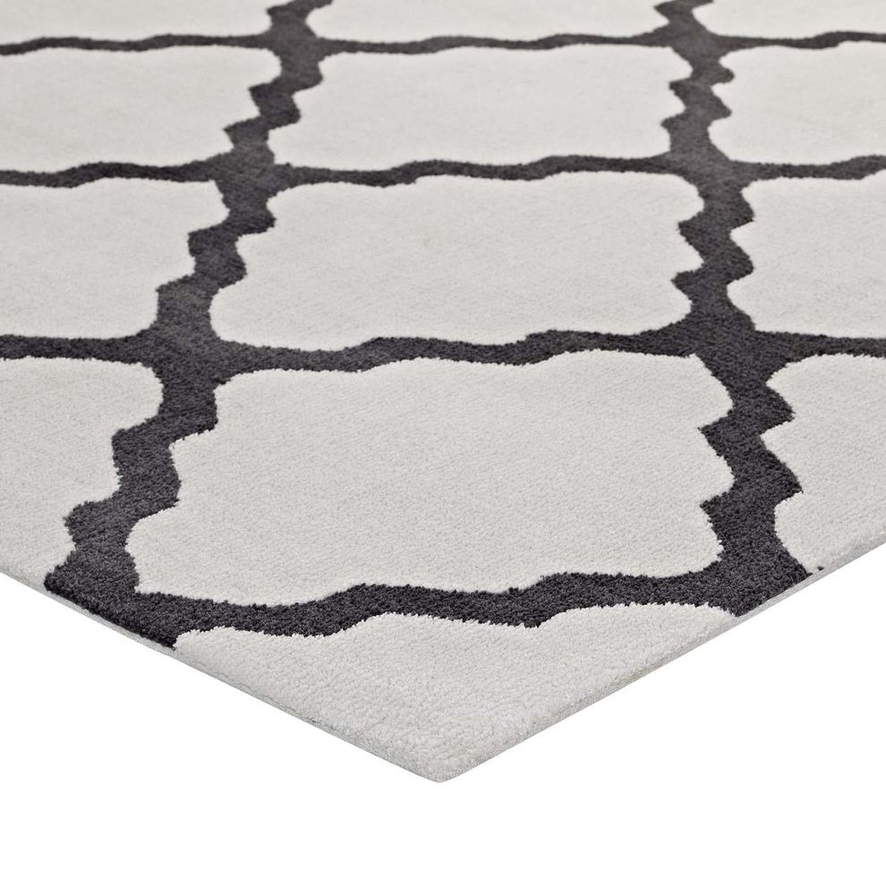 Marja Ivory/Charcoal 5x8 Area Rug R-1003D-58 Modway Furniture Area Rugs ...