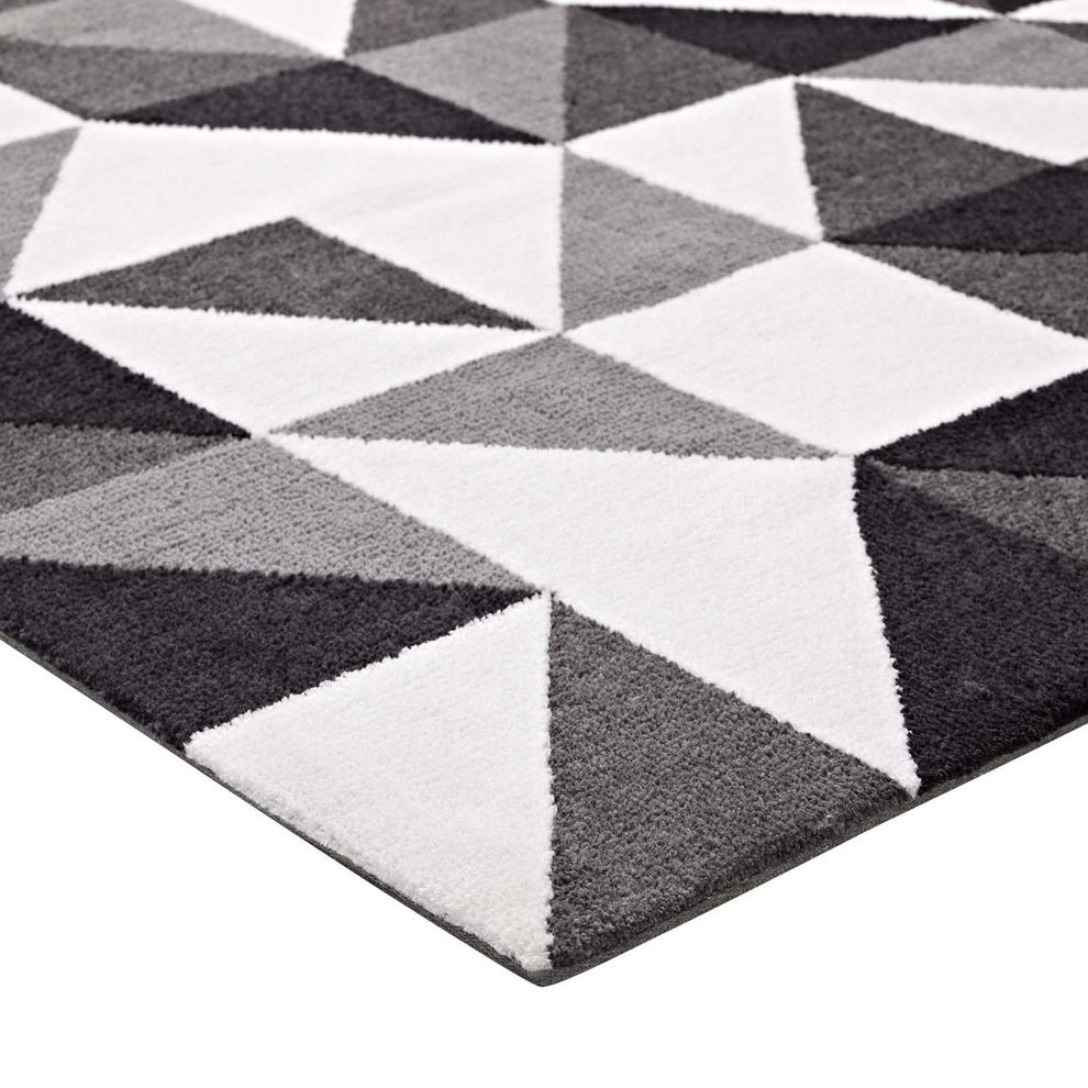 Triangle geometric mosaic area rug 8x10 by Modway additional picture 4