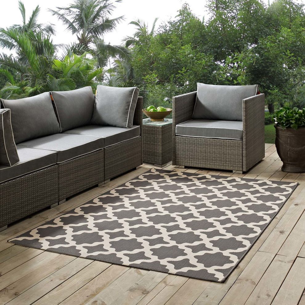 Indoor/outdoor moroccan trellis 8x10 area rug by Modway additional picture 2