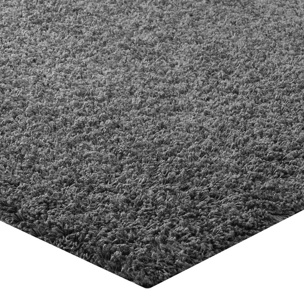 Contemporary solid 5x8 shag rug by Modway additional picture 3