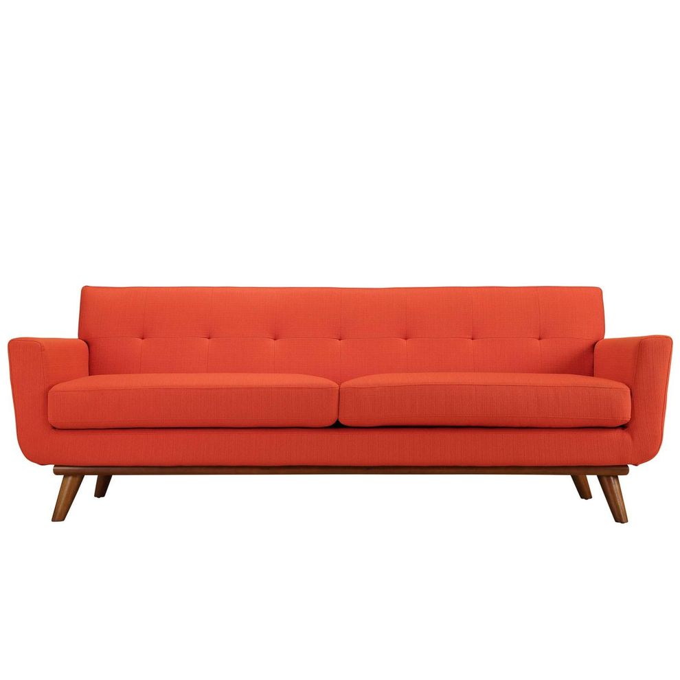 Red fabric tufted back contemporary couch by Modway additional picture 3