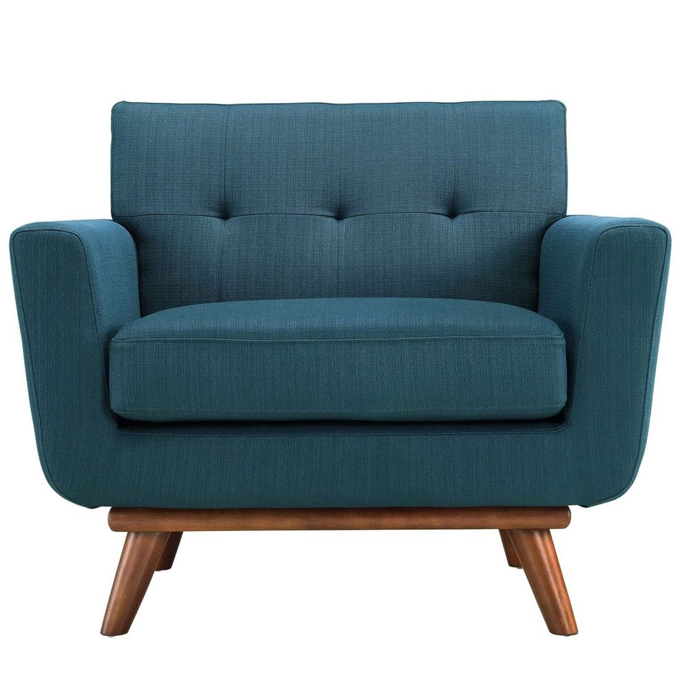 Azure teal fabric tufted back contemporary chair by Modway additional picture 4
