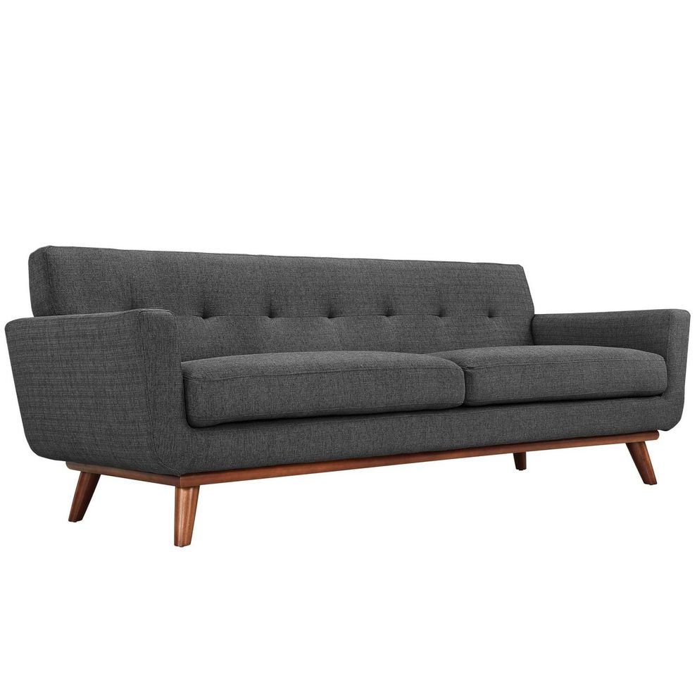 Gray fabric tufted back contemporary couch by Modway additional picture 4