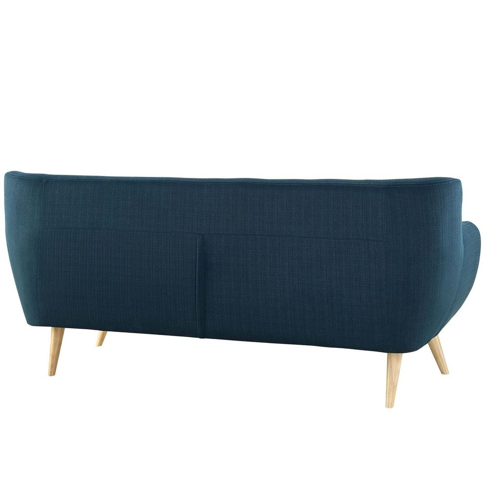 Mid-century style tufted retro couch in azure by Modway additional picture 3
