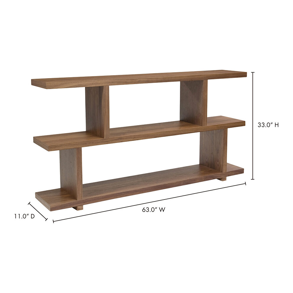 Contemporary shelf small walnut by Moe's Home Collection additional picture 2